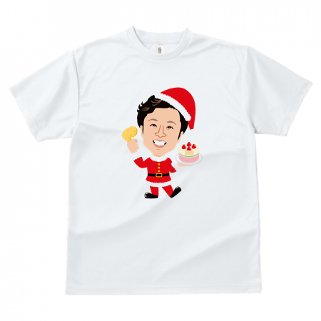 ドライTシャツ 300-ACT 前面プリント【クリスマスのぼり柄】