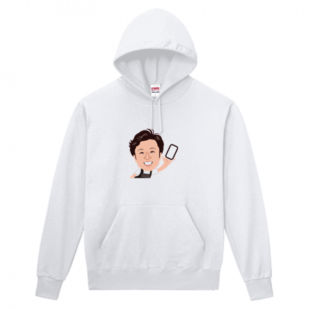 スタンダードWフードプルパーカー 188-NNH 前面プリント【ファミペイ柄】