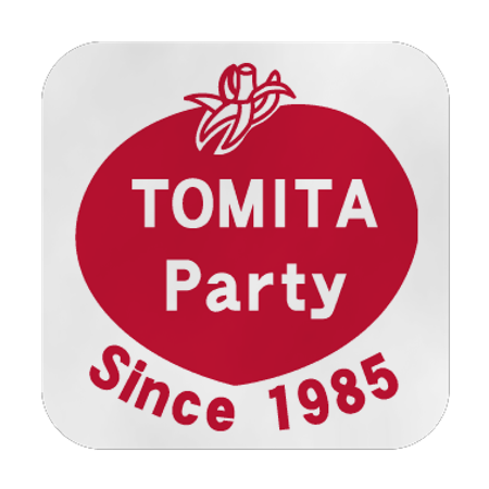 ミニハンカチタオル【TOMITA Party柄】