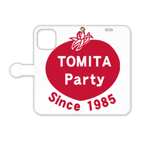 iPhone手帳型ケース【TOMITA Party柄】
