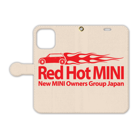 iPhone手帳型ケース【RedHotMINI2柄】