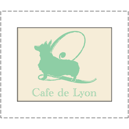 横向きファブリックパネル(六つ切)【CafedeLyon 柄】