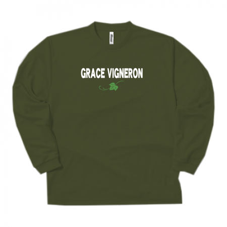 ドライ 長袖Tシャツ 304-ALT 前面プリント【GRACE_VIGNERON柄B】