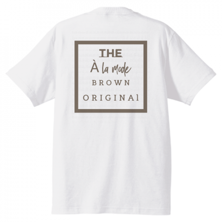 【A la mode】 ロゴ Tシャツ フロント✕バック ホワイト