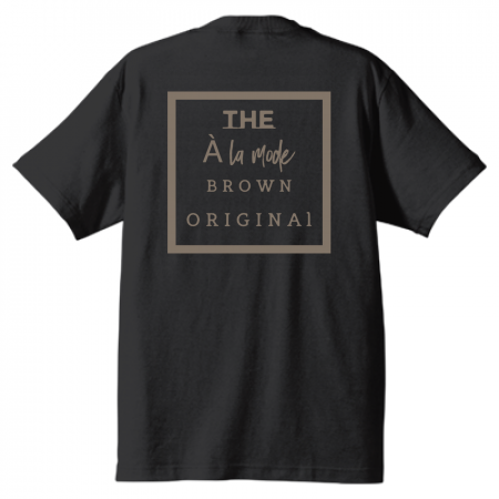 【A la mode】 ロゴ Tシャツ フロント✕バック ブラック