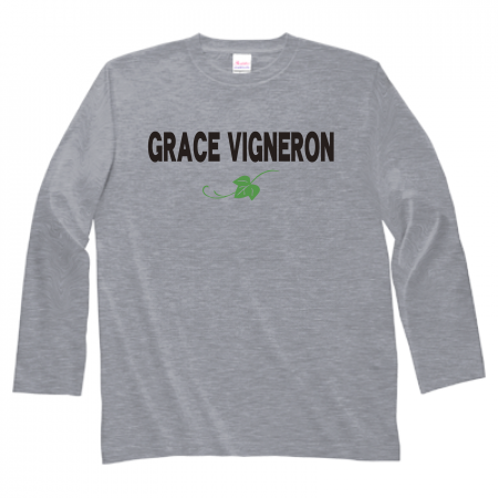 ヘビーウェイト長袖Tシャツ 102-CVL 前面プリント【GRACE_VIGNERON柄B】