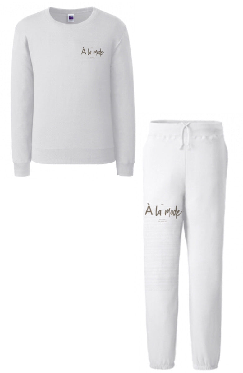 【A la mode】 ロゴ スウェットセットアップ(ホワイト)