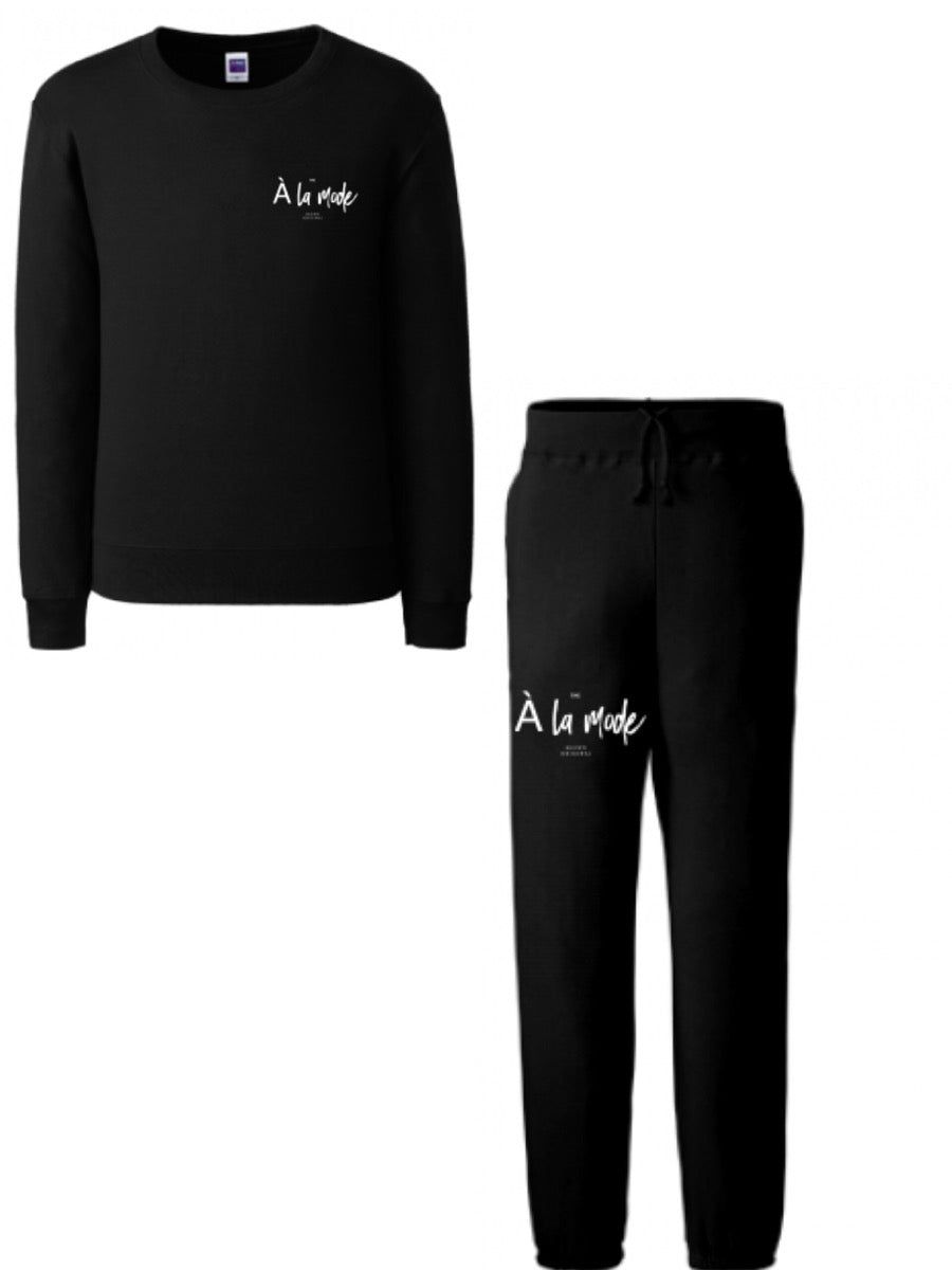 【A la mode】 ロゴ スウェットセットアップ(ブラック)