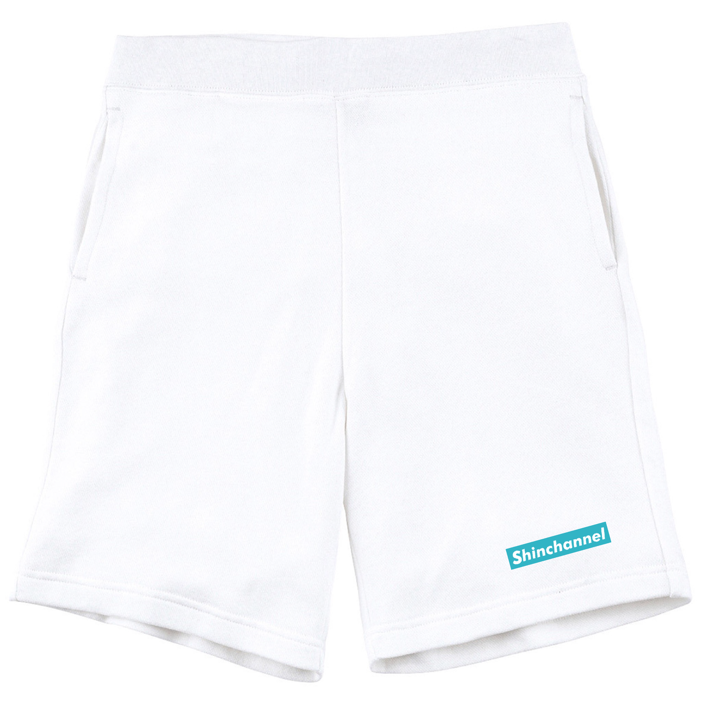 【SHIN_CHANNEL】ライトスウェットハーフパンツ＿BOXLOGO_blue