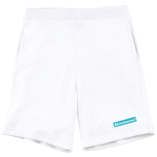 【SHIN_CHANNEL】ライトスウェットハーフパンツ＿BOXLOGO_blue
