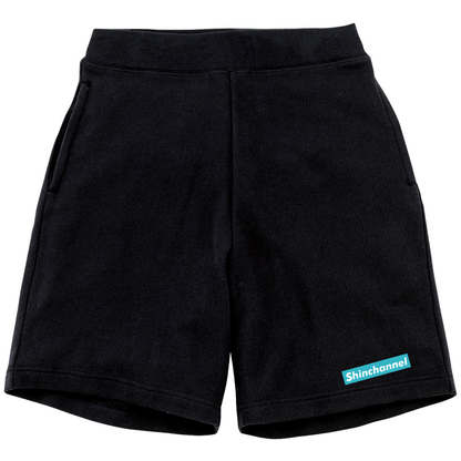 【SHIN_CHANNEL】ライトスウェットハーフパンツ＿BOXLOGO_blue