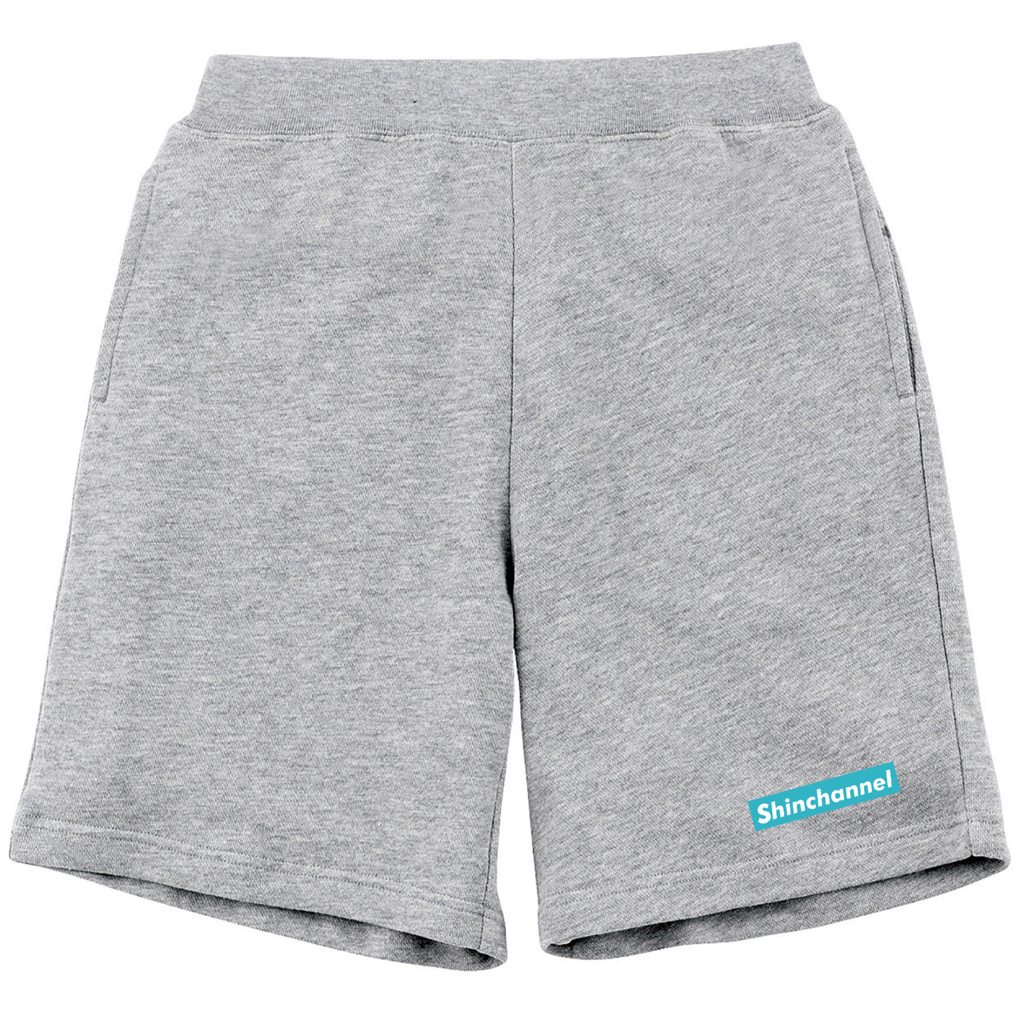 【SHIN_CHANNEL】ライトスウェットハーフパンツ＿BOXLOGO_blue