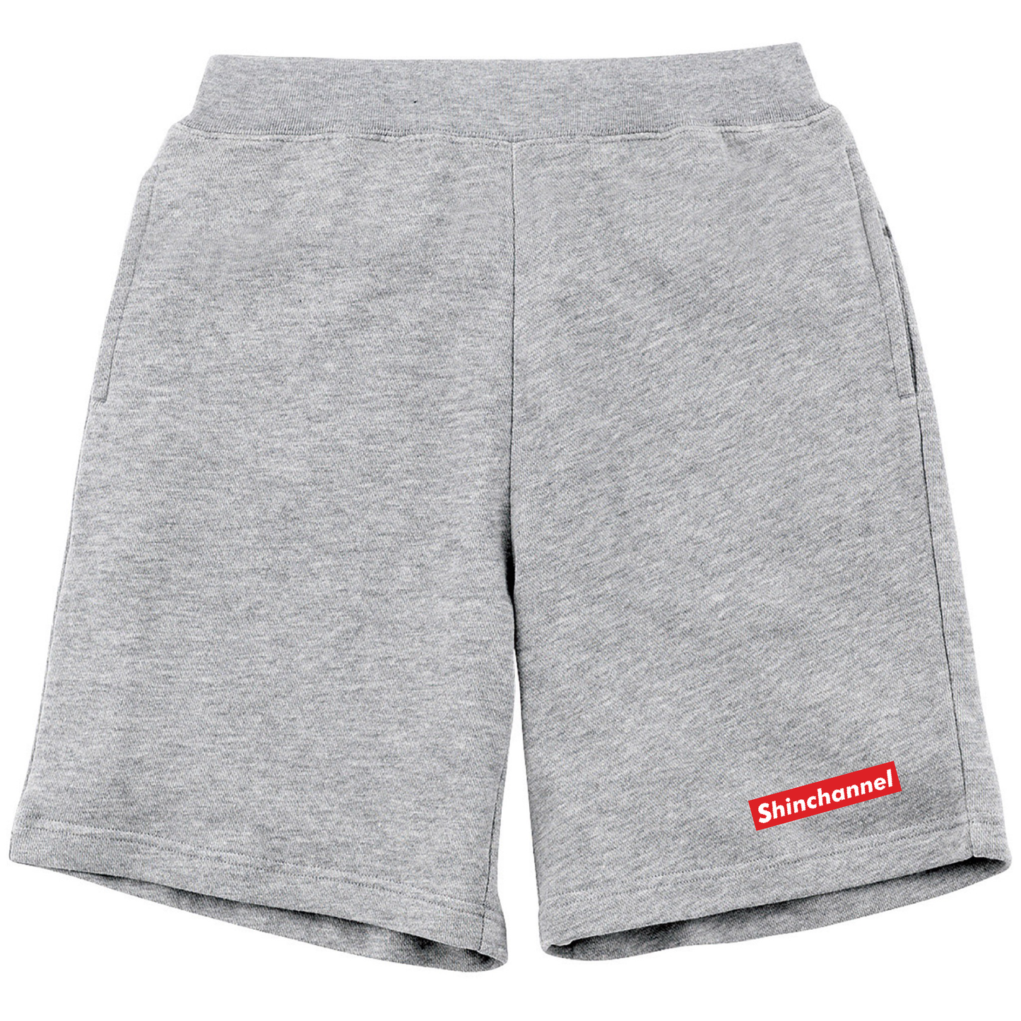 【SHIN_CHANNEL】ライトスウェットハーフパンツ＿BOXLOGO_red