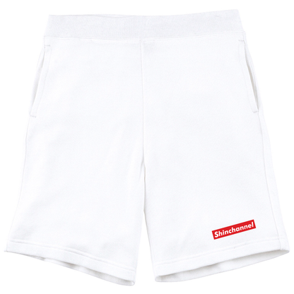 【SHIN_CHANNEL】ライトスウェットハーフパンツ＿BOXLOGO_red