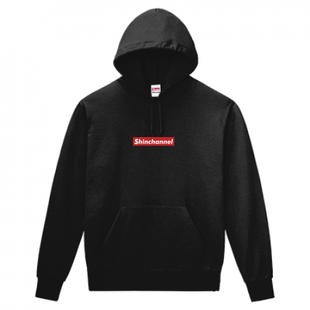 【SHIN_CHANNEL】プルオーバーパーカー＿BOXLOGO_red