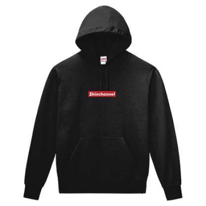 【SHIN_CHANNEL】プルオーバーパーカー＿BOXLOGO_red