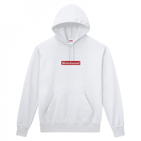 【SHIN_CHANNEL】プルオーバーパーカー＿BOXLOGO_red