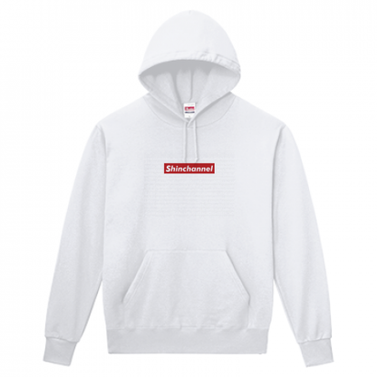 【SHIN_CHANNEL】プルオーバーパーカー＿BOXLOGO_red