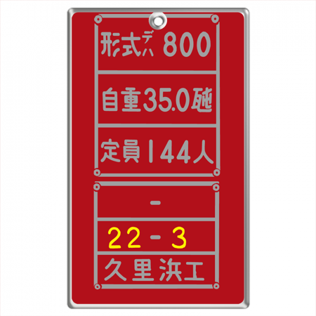 Business card type key chain (Nasukan) [Kurihama pattern] 