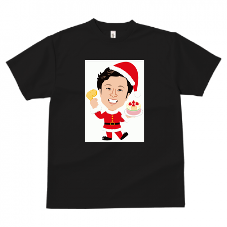 Dry T-shirt 300-ACT Front Print [Christmas Banner Pattern] 