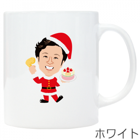 ワンポイント マグカップ【クリスマスのぼり柄】