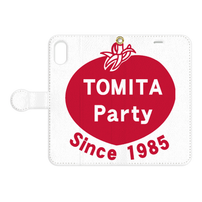 iPhone手帳型ケース【TOMITA Party柄】