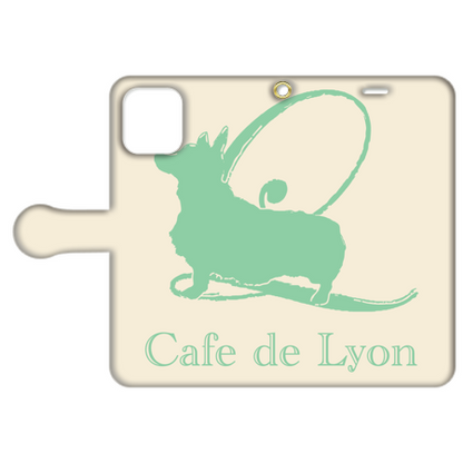 iPhone notebook type case [CafedeLyon pattern] 