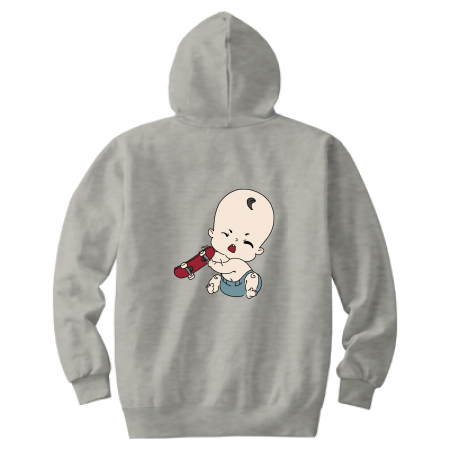 [112] Baby hoodie (gray)