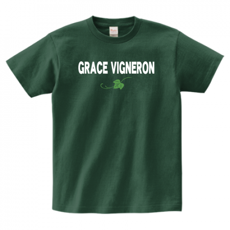 Heavyweight T-shirt 085-CVT Front print [GRACE_VIGNERON pattern B] 