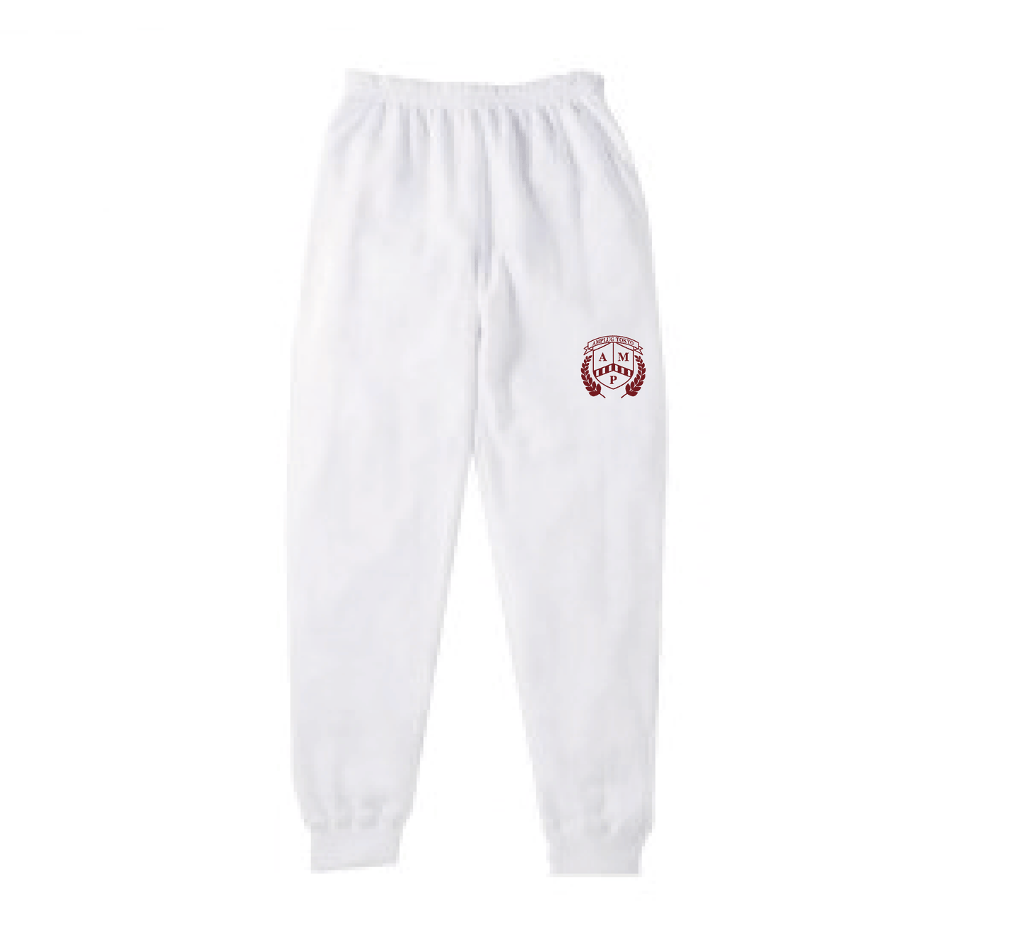 [AMPLUG TOKYO] UNIVERSITY set up sweat pants (white)