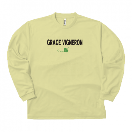 Dry long sleeve T-shirt 304-ALT front print [GRACE_VIGNERON pattern B] 