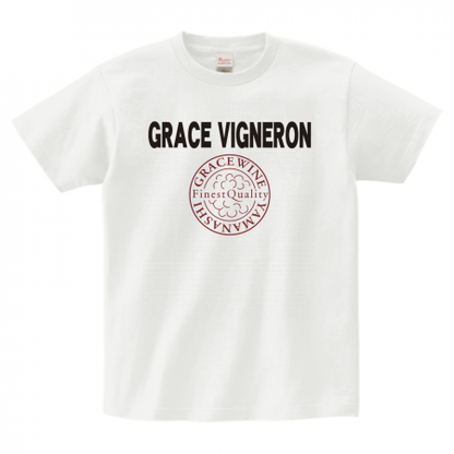 ヘビーウェイトTシャツ 085-CVT 前面プリント【GRACE_VIGNERON柄A】