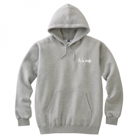 [A la mode] Left chest logo hoodie (heather gray)