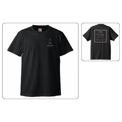 【A la mode】  ロゴ Tシャツ　フロント✕バック　ブラック