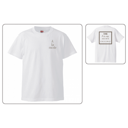 【A la mode】  ロゴ Tシャツ　フロント✕バック　ホワイト