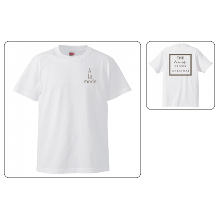 【A la mode】  ロゴ Tシャツ　フロント✕バック　ホワイト