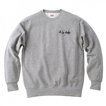 [A la mode] Left chest logo sweatshirt (heather gray)