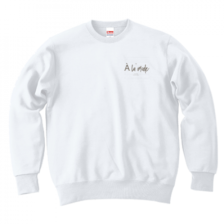 [A la mode] Left chest logo sweatshirt (white)