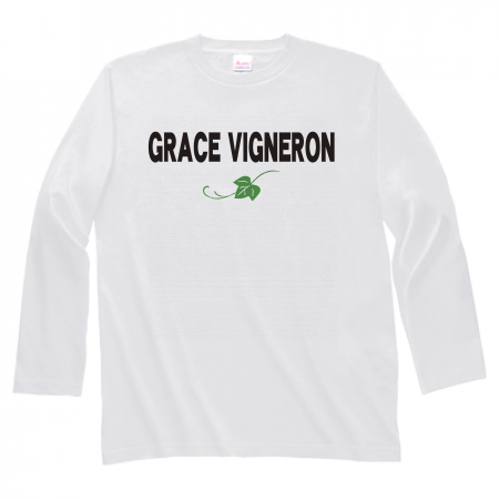 Heavyweight long sleeve T-shirt 102-CVL Front print [GRACE_VIGNERON pattern B] 