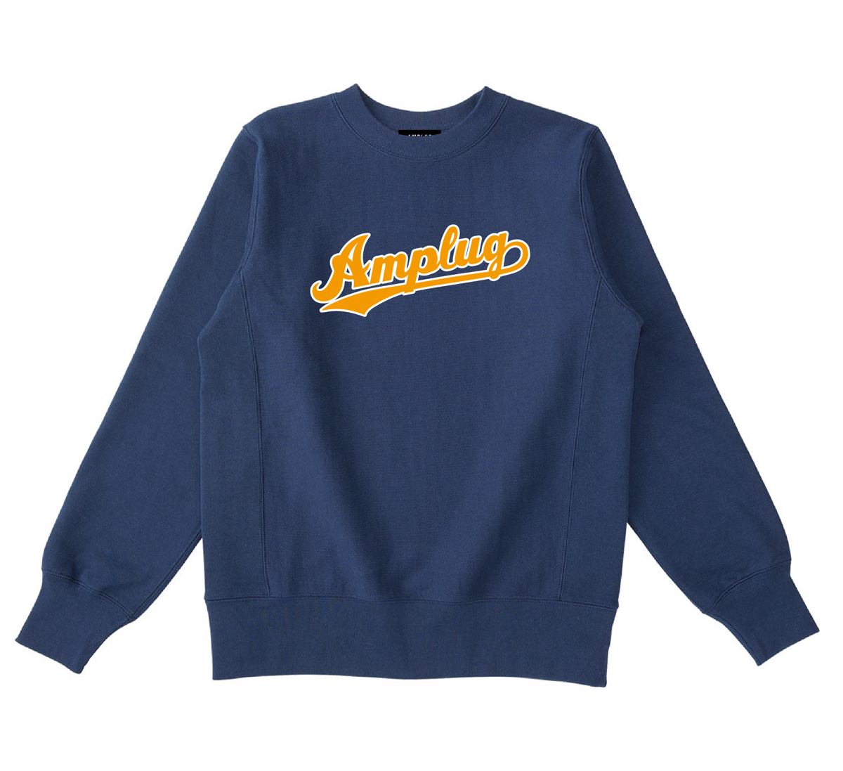 [AMPLUG TOKYO] AMPLUG script varsity sweatshirt (navy)