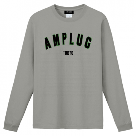 [AMPLUG TOKYO] AMPLUG arch logo long sleeve T-shirt (gray)