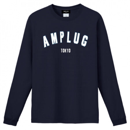 [AMPLUG TOKYO] AMPLUG arch logo long sleeve T-shirt (navy)