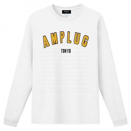 [AMPLUG TOKYO] AMPLUG arch logo long sleeve T-shirt (white)