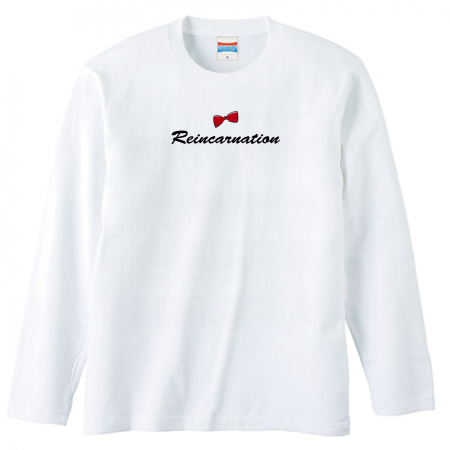 【Reincarnation】ロゴ　ロングTシャツ（ホワイト）