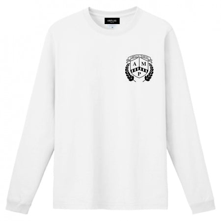 【AMPLUG TOKYO】UNIVERSITY long sleeve T-shirt (white)