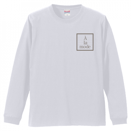 [A la mode] Left Chest Square Logo T-shirt White