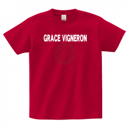 ヘビーウェイトTシャツ 085-CVT 前面プリント【GRACE_VIGNERON柄A】